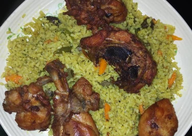 Recipe of Perfect Fried rice and chicken