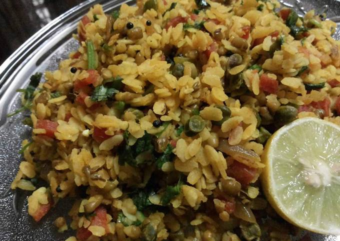 Moong daal poha with veggies