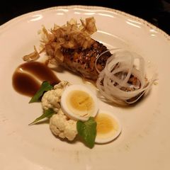 A picture of Grilled Salmon Hoisin sauce.