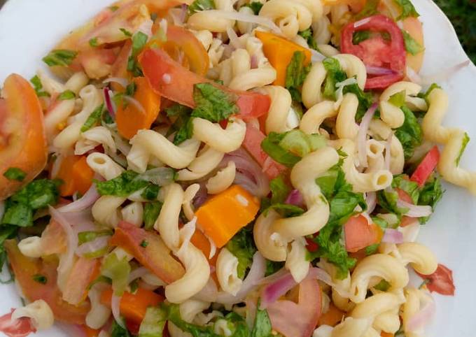 Steps to Prepare Any-night-of-the-week Pasta vegetables salad