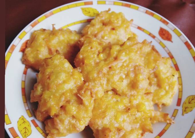 Resep Bakwan jagung empuk tidak alot, Lezat