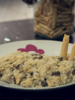 Una foto de Risotto de setas y pechuga