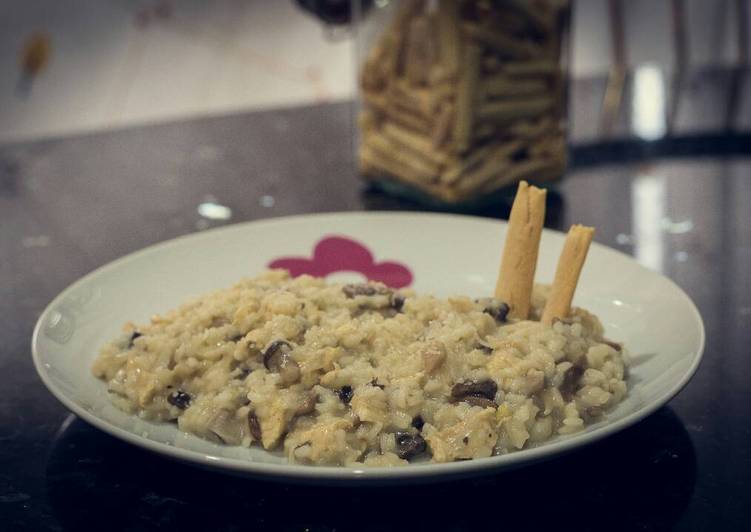 Risotto de setas y pechuga