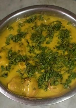 A picture of Besan ki kadhi.