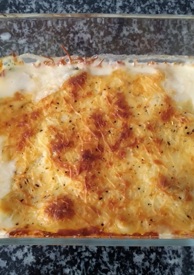 Una foto de Brócoli con jamón y bechamel