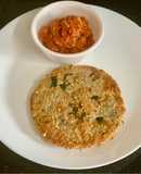 Oats Jeera Bhakri With Tomato 🍅 Peanut 🥜 Chutney