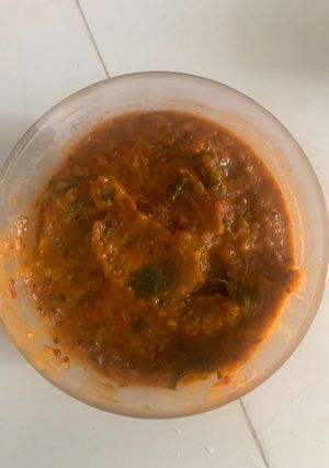A picture of Homemade simple tomato chutney.