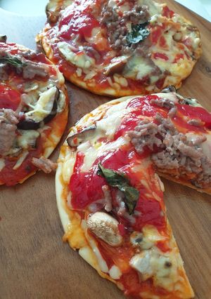 Foto resep Delicate mini pizza (smoked beef mushroom)