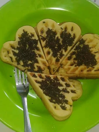 Cara Simple Menyiapkan Resep  Waffle love yang Sempurna, Enak Banget