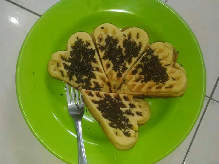 Cara Simple Menyiapkan Resep  Waffle love yang Sempurna, Enak Banget