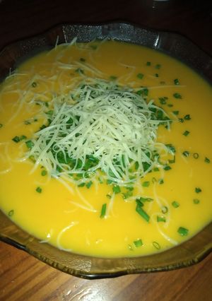 Una foto de Sopa crema de zapallo