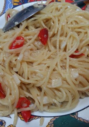 Foto resep One Pan Spaghetti Aglio Olio