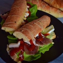 A picture of Homemade bread sticks.