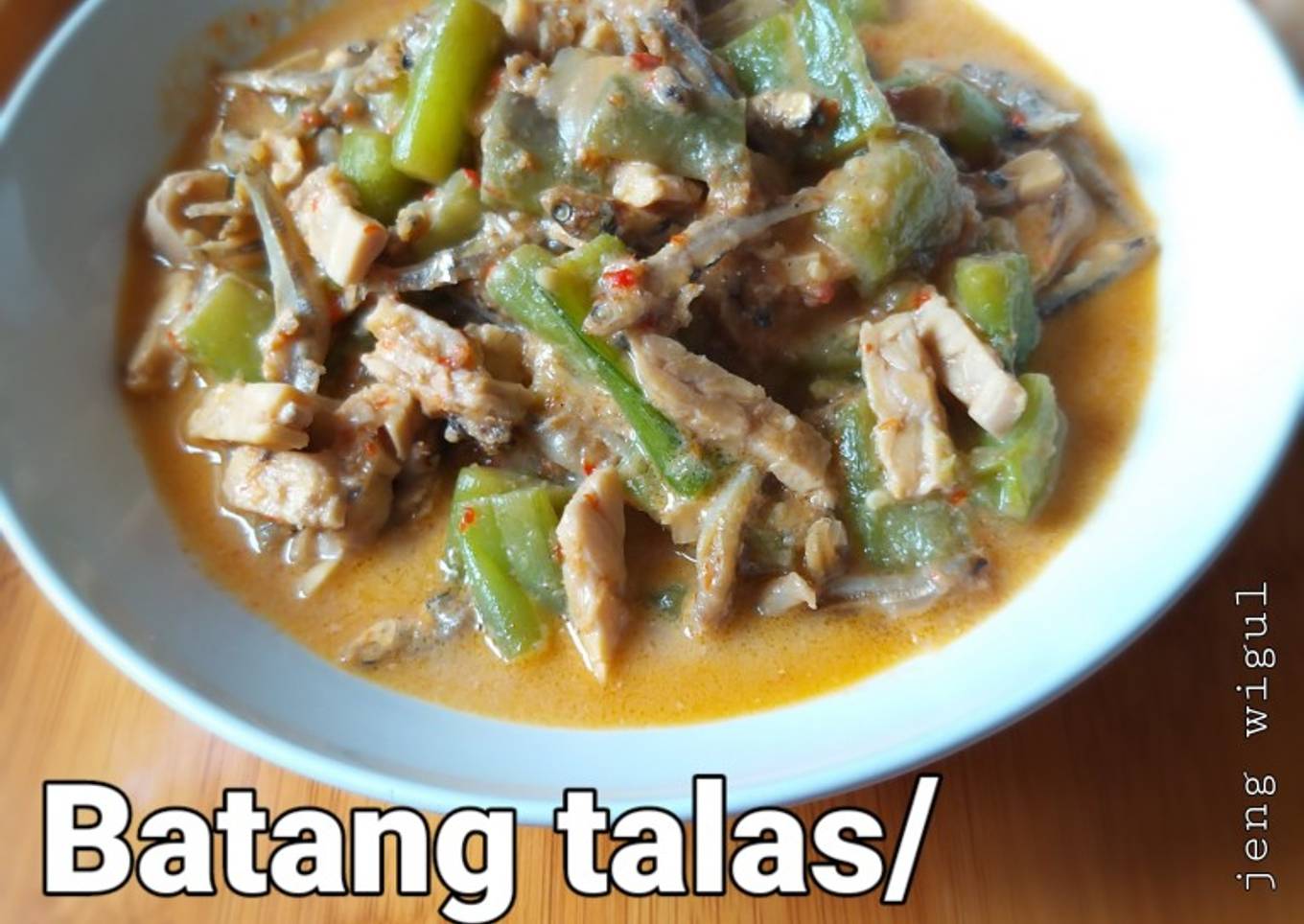 134.Batang talas/lompong+teri+tempe