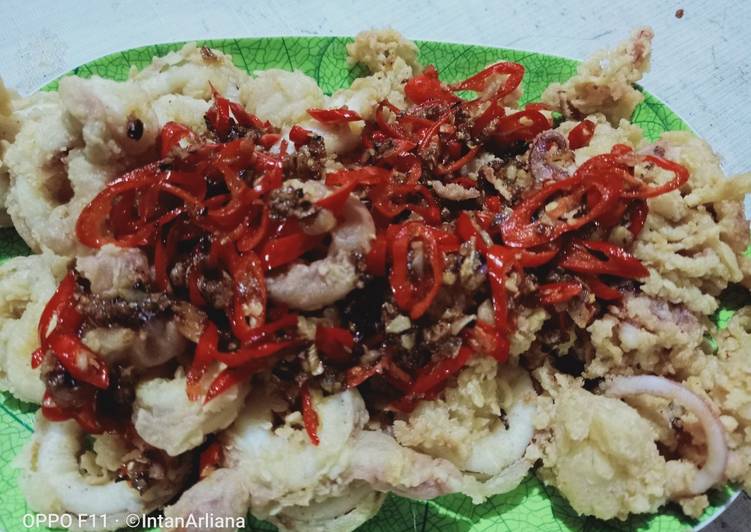 Cumi goreng tepung lada garam