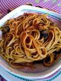 Espaguetis con frutos del mar