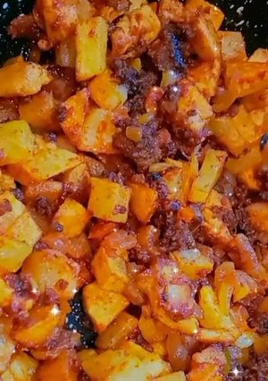 عکسی از دستور مخلوط سیب زمینی به روش خودم