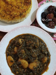 عکسی از دستور آلو پالک(خوراک اسفناج و سیبزمینی)