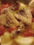 Pollo al horno con cebolla y tomate 🧅🍅