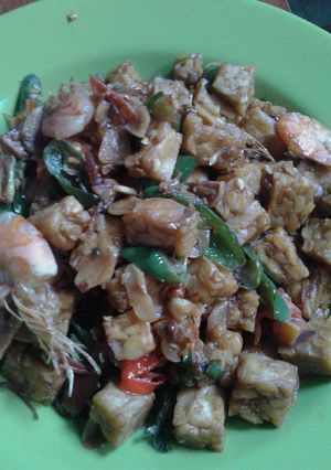 Foto resep Udang Tempe Cabe Ijo