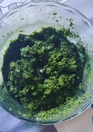 Une photo de Pesto aux fanes de radis