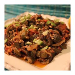 A picture of Achari Bhindi - Okra.
