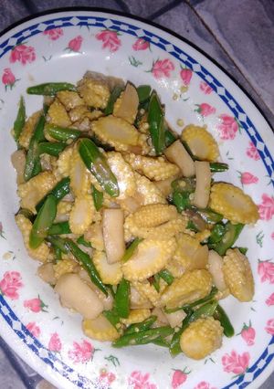 Foto resep Oseng buncis jagung muda