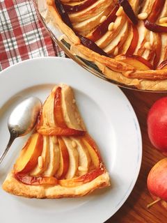 Hình của món 💚 Bánh Tart Táo Xuân Đào Hạnh Nhân.