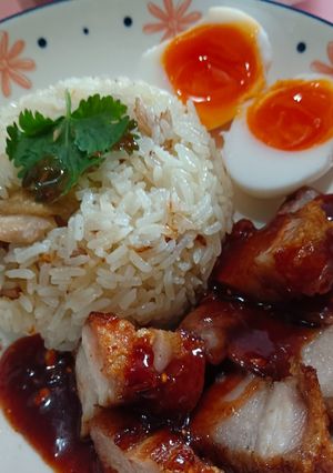 รูปของ ข้าวหมูแดงหมูกรอบ