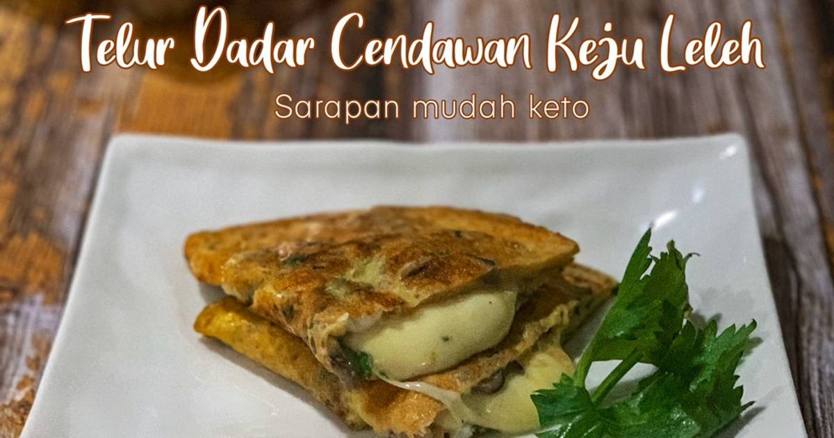 Resipi Telur Dadar Cendawan Keju Leleh Keto oleh Patmawati 