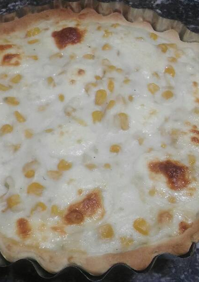 Una foto de Tarta de salsa blanca y choclo