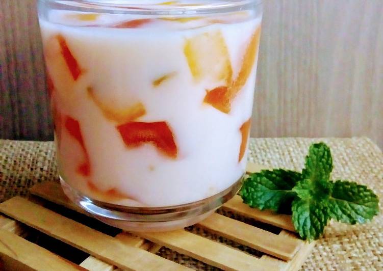 Bumbu Es Jelly Mangga Susu | Cara Masak Es Jelly Mangga Susu Yang Bikin Ngiler