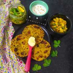 बाजरा मेथी थेपला (Bajra methi thepla recipe in Hindi)-レシピのメイン写真