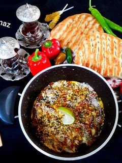 عکسی از دستور املت قارچ و کنجد solmaz