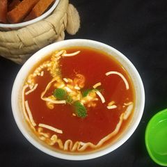 Tomato soup A picture of Tomato soup.
