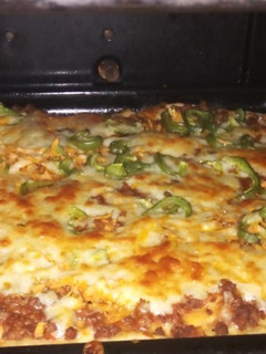 A picture of Mince meat pizza.