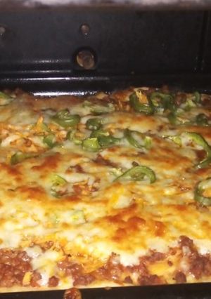 A picture of Mince meat pizza.