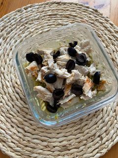 Une photo de Salade de pâtes poulet pesto