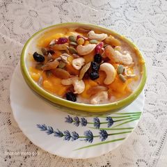Hyderabadi-style kurma custard with coffee flavour A picture of Hyderabadi-style kurma custard with coffee flavour.