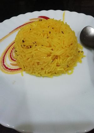 A picture of Turmeric Rice.