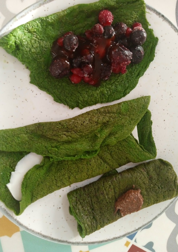 Una foto de Crepes de espinaca