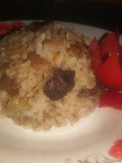صورة لوصفة أرز بالكبده والقوانص ولا اروع 😋