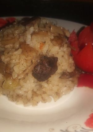 صورة لوصفة أرز بالكبده والقوانص ولا اروع 😋