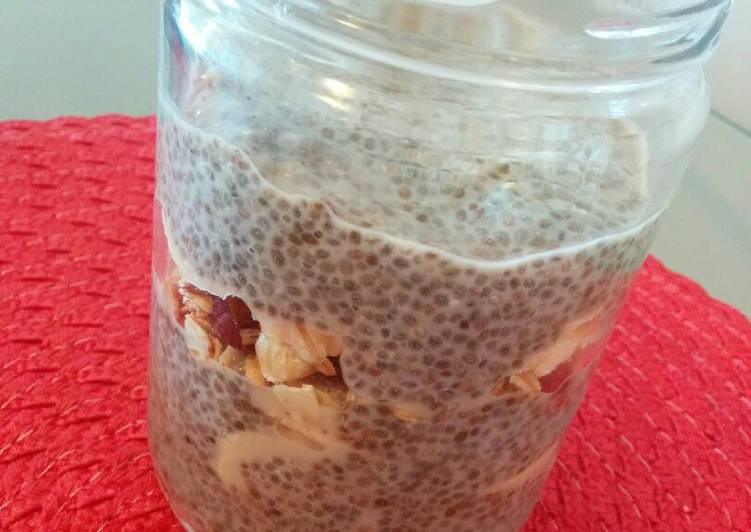 Pudim de chia com leite