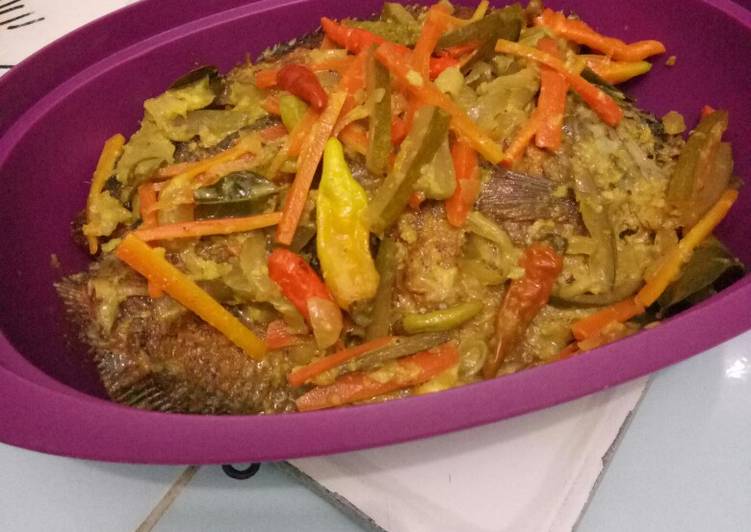 Langkah mengolah Gurameh acar kuning Lezat