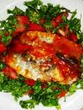 Salata de roșii cu hering file