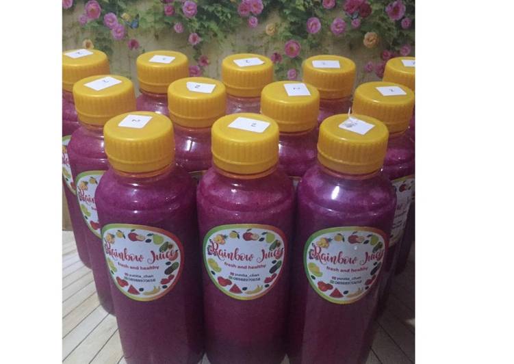Bagaimana Menyiapkan Diet Juice Mango Dragin Fruit Purple Cabbage Pumpkin Seed yang Menggugah Selera