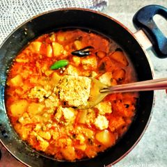 A picture of Coriander Paneer.