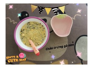 Hình của món Cháo hạt sen trứng gà non (Ăn dặm cùng con).