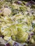Repollitos de Bruselas con salsa blanca